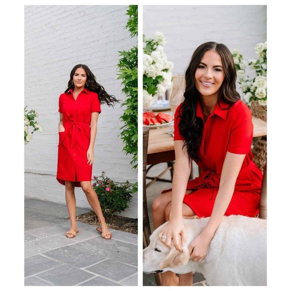 Rachel Parcell red button down dress - Picture 1 of 4